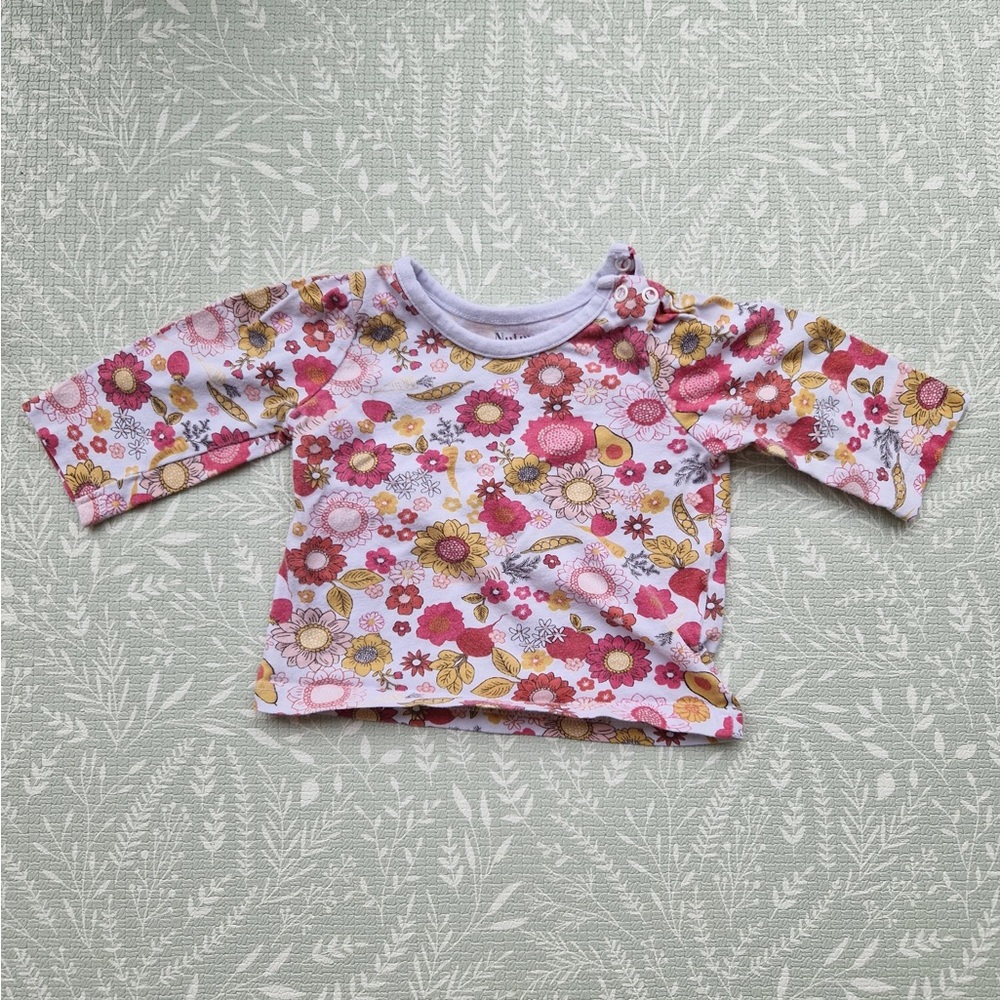 Floral Kids Shirt - Pink and Yellow